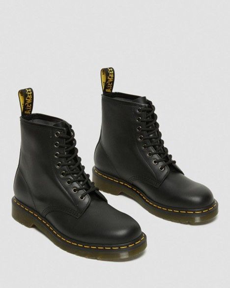 Dr Martens 1460 Nappa Leather Lace Up Boots in Black (Narrow)