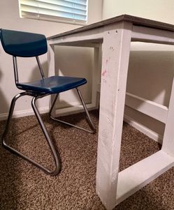 Wooden Desk and Chair