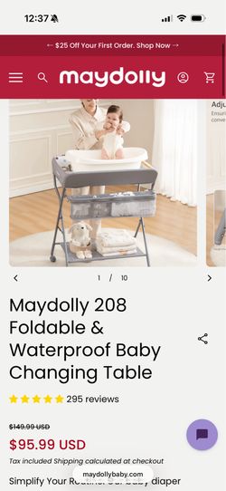Brand New Maydolly Foldable Baby Changing Table (Beige) – Sealed in Box