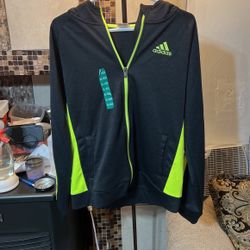 ADIDAS BOYS JACKET WITH HOOD 