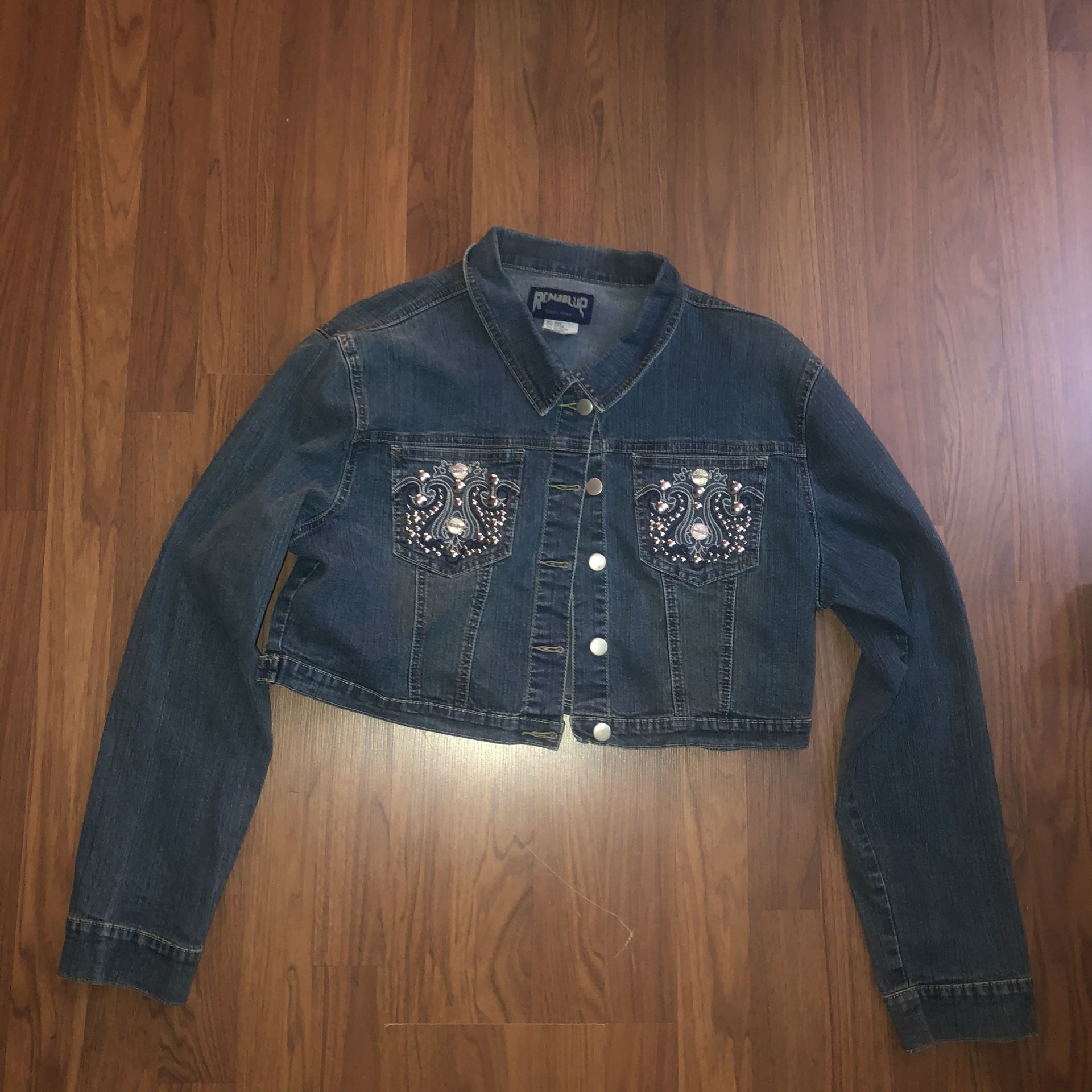 Crop jean jacket