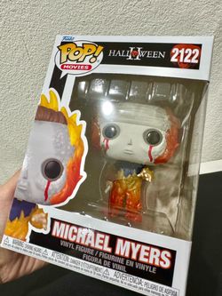 Burning Michael Myers with bloodshot eyes funko pop brand new! Horror