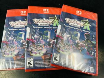 Pokémon Legends Z-A - Pokemon ZA - SW2 New - Sealed -Nintendo Switch 2 Game  $65 Each - Brand New 