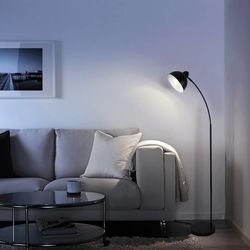 Modern Standing Floor Lamps with 8W LED Bulb, Foot Switch & Adjustable Head - Metal Tall Stand Up Reading Lamp for Bedroom Office Study Room Kids Room