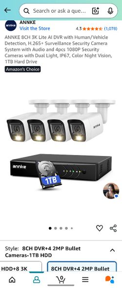 Unopened Annke Security System 4 Camera. $200 On Amazon