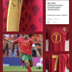 Nike signed Luis Figo Portugal Jersey.