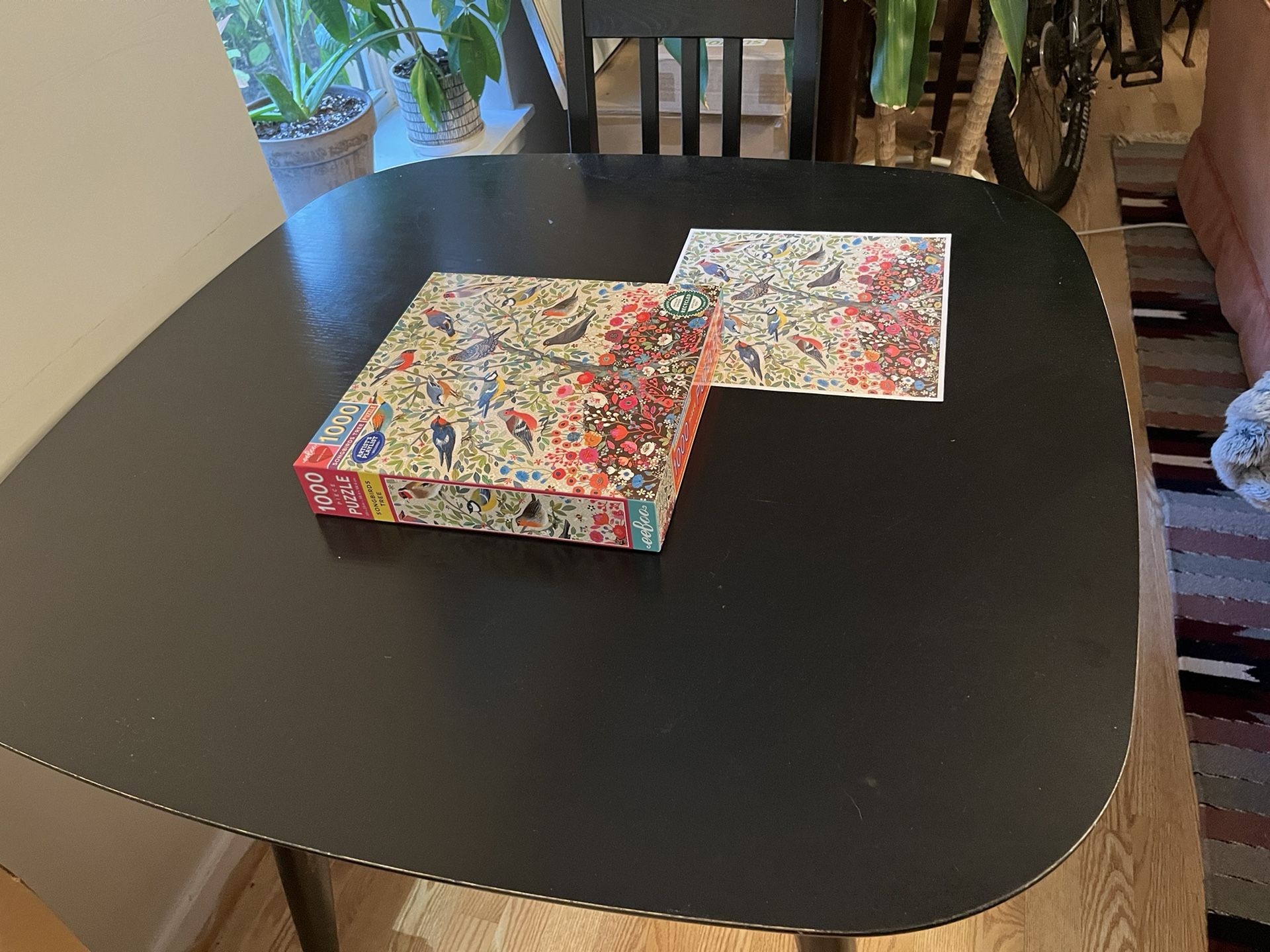 Black table - Small, Perfect for Cards & Puzzles