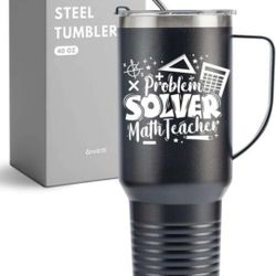 New. Problem Solver Math Teacher 40 OZ Mug