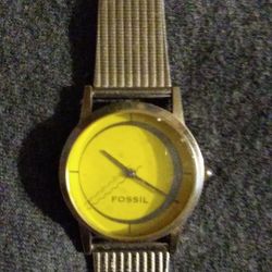 Fossil watch stainless band adjustable. Woman's watch