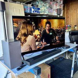 55 In LG Tv / And Surround System LG Also. Beautiful Picture And Great Sound. Tv Used Rarely . 