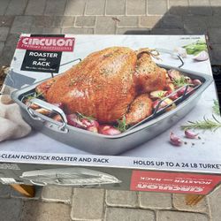 Circulon Premier Professional Roaster and Rack – Nonstick – Large Capacity