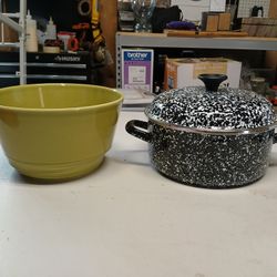 5 Quart Enamel Pot Ceramic Bowl
