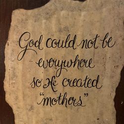 Vintage Wall Plaque Decoupage “God Could Not Be Everywhere So He Created ‘Mothers