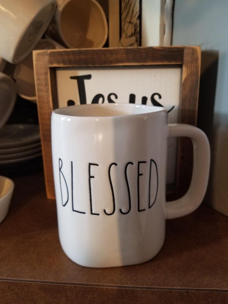 Rae Dunn BLESSED mug