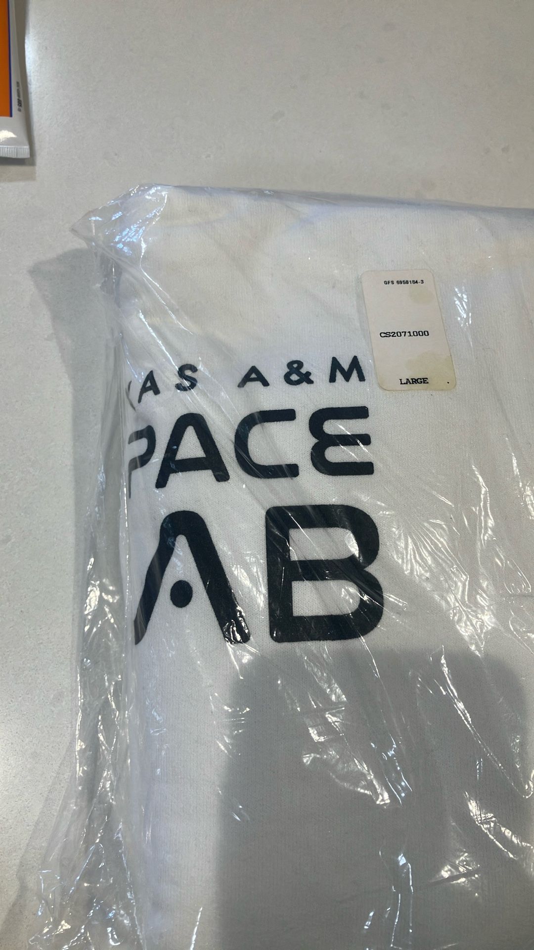 NEW White Texas A&M Space Lab Hoodie - Size L