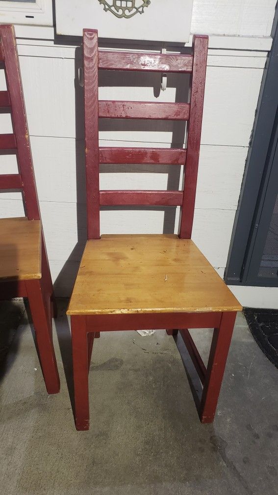 6 Sillas De Madera