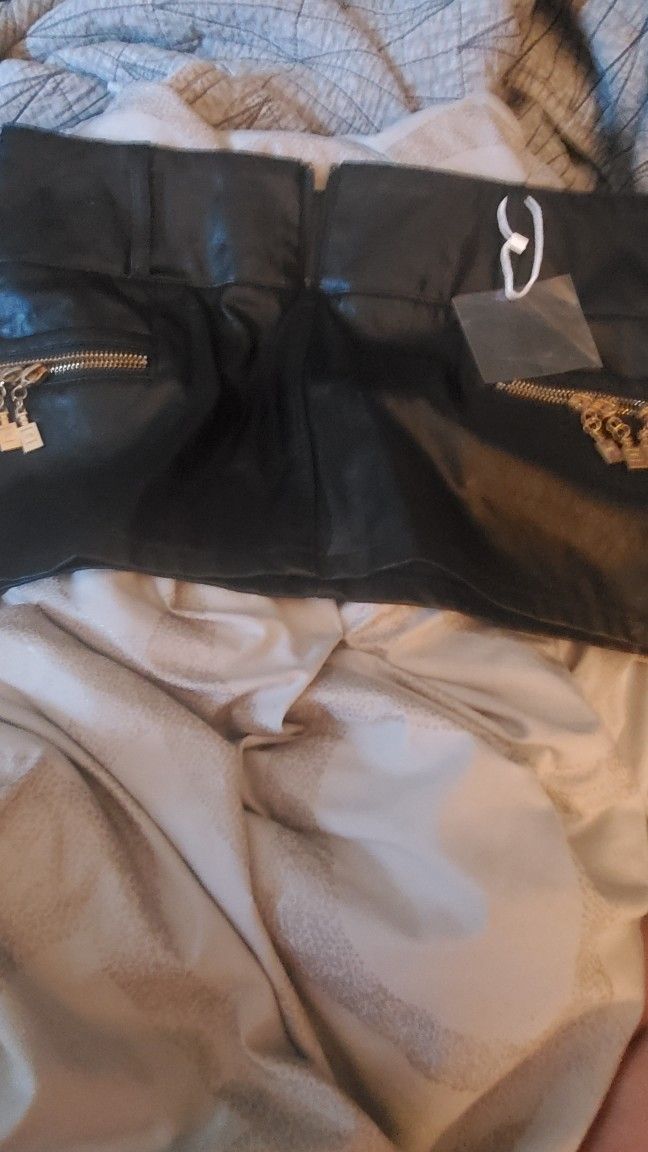 Leather Skort