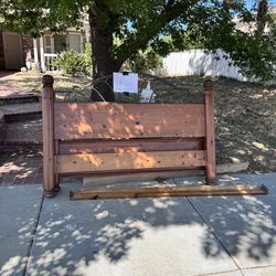 Free solid wood cal king bed frame