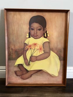 Gustavo Montoya Nina En Amarillo print