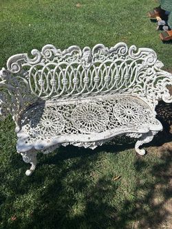 Vintage white bench