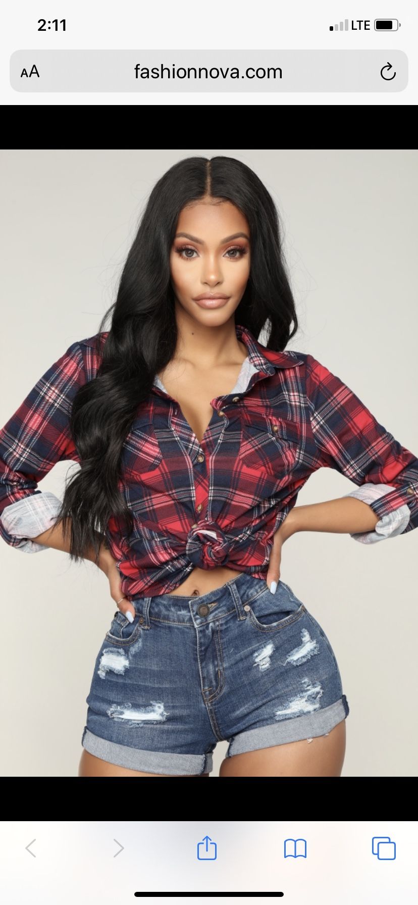 Plaid shirt size XL
