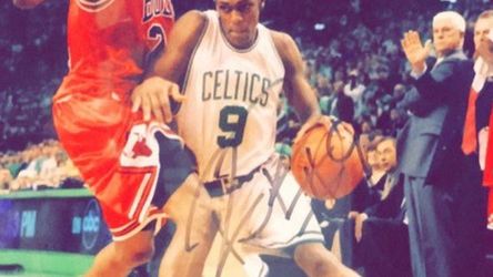 Framed 16 3/4x 13 3/4” Autographed With Certification Of Rajon Rhondo!
