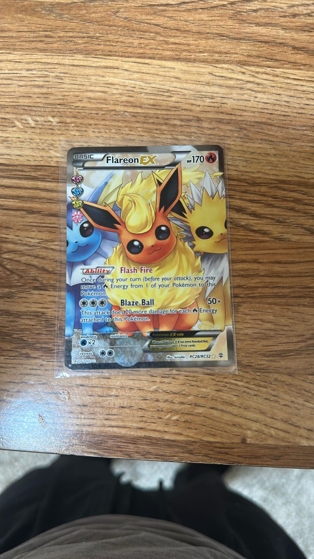 Flareon Ex Full Art Holo Pokemon Card