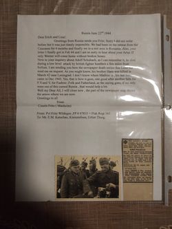 German War Letter WW2  