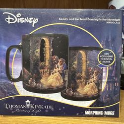 Disney Thomas Kinkade Beauty & Beast Color Changing Mug 