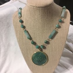 Green jadeite necklace