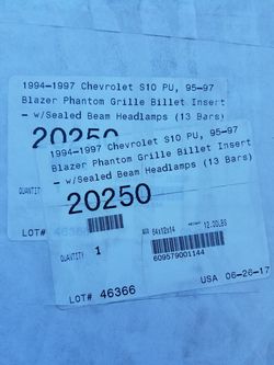 1994-1997 Chevy s10 blazer pickup phantom custom grill