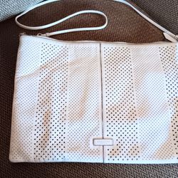 White Leather Coach Purse 