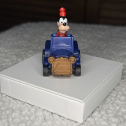 Vintage 1988 Disney Goofy Blue Pull Back Car McDonalds Happy Meal Toy