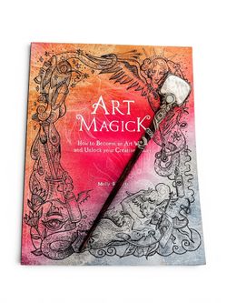 Art Magick Book w/ Handmade Wand Creative Witch Craft DIY Projects Wands Potion Bottle Terrarium EUC