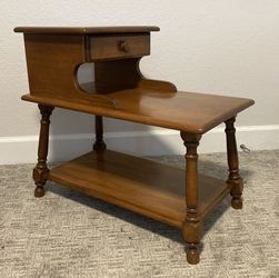 Heywood Wakefield Colonial Maple Step End Table