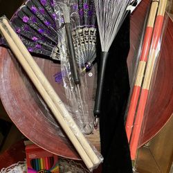 Drum Rods, Maple Wood Drum Sticks 5A, & Retractable Brush Set