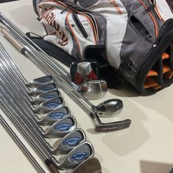 Callaway X-16 Irons R Flex 3i-PW FT-I Driver - 7W Mac Daddy Wedges Odyssey Putter X Tremendous Bag Men’s Full Golf Club Set 