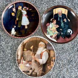 17 Norman Rockwell Collector Plates