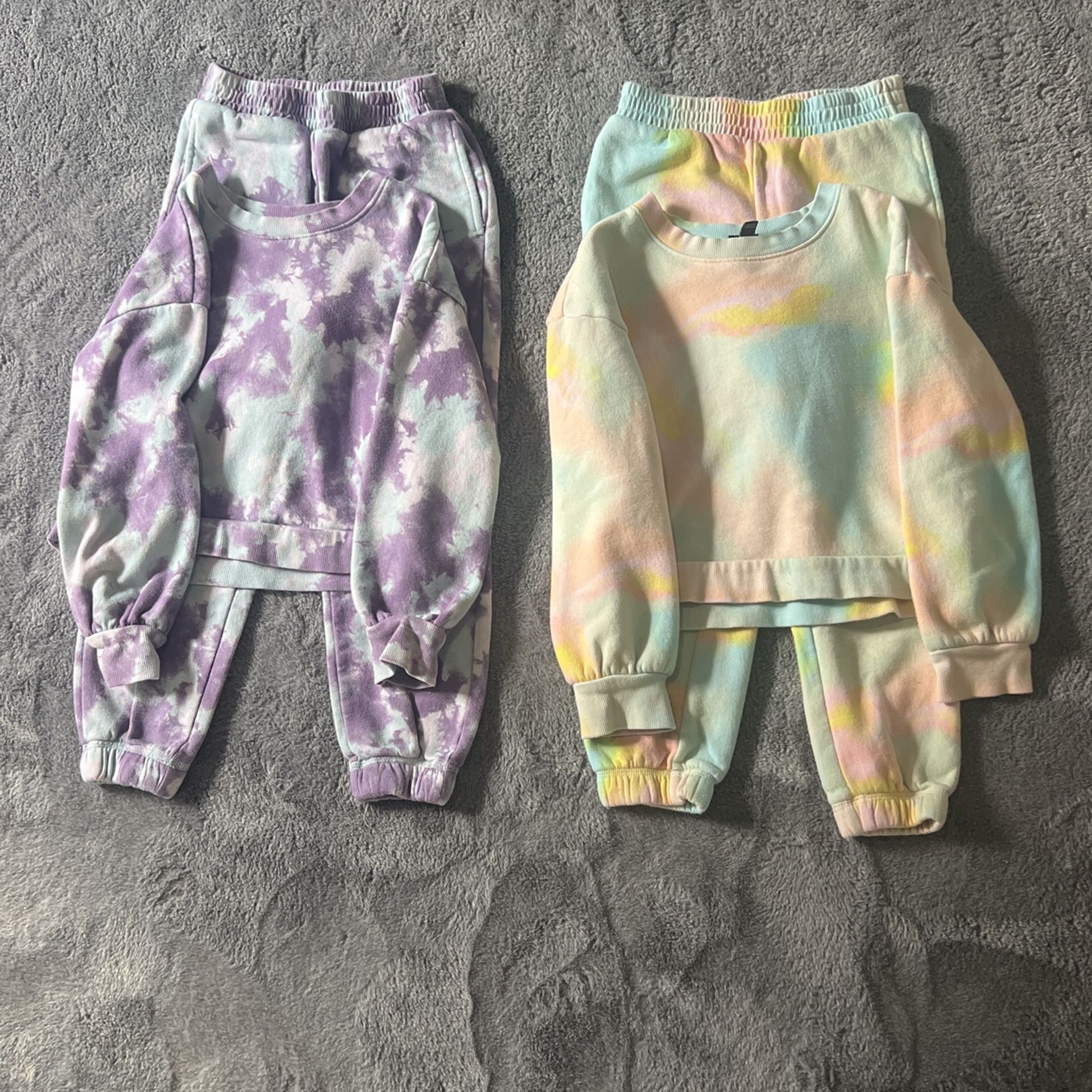 Two. Pairs, Tie-Dye, Sweatsuits.