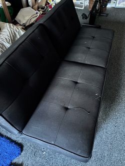 Black Tufted Futon Sofa Bed