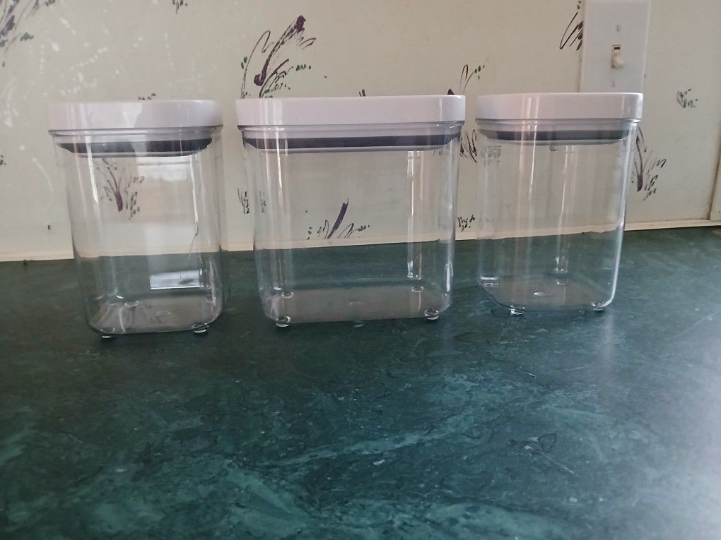 Plastic Storage Containers - 3 total