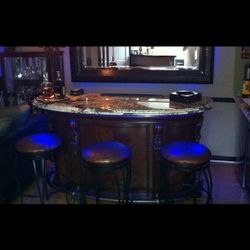 Bar With Custom Granite Top