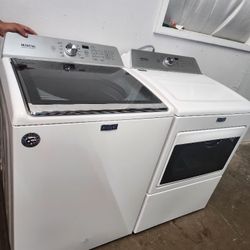 SET STEAM WASHER AND ELECTRIC DRYER WITH WARRANTY 
