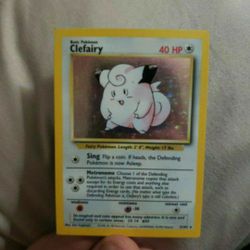 Very Rare Miscut Base Set Clefairy Pokemon Card