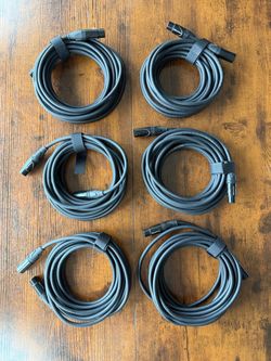 Set of (6) 20ft XLR Microphone Cables - Great Condition