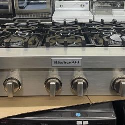 KitchenAid 36 Inch Gas Cooktop - Stainless Steel