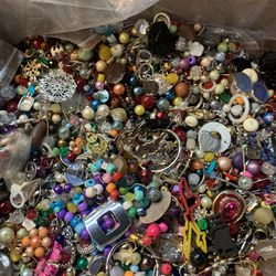 Huge Lot 33 Pounds Crafting Beads & Findings 