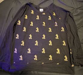 Classic black sweatshirt with gold Mickey Mouse on front side