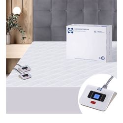 Sealy Heated Mattress Pad, King Size 78x80 Inch, Electric Mattress Cover, Fit Up to 17" Deep Pocket Luxury Quilted Waterproof 10 Heat Setting Dual Con