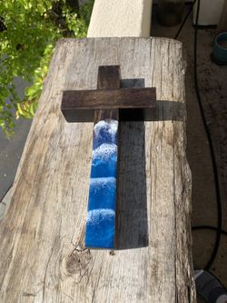 Handmade Poplar Wood With Walnut Stain Cross Crosses